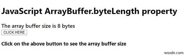 JavaScript ArrayBuffer.byteLength 속성 