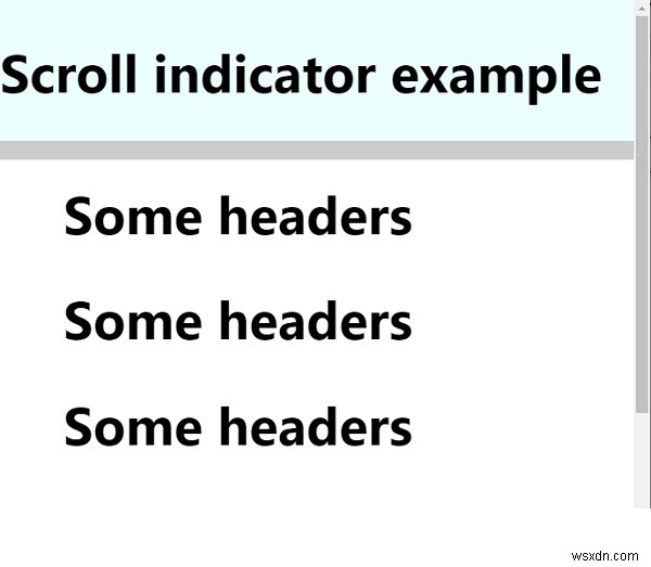 CSS 및 JavaScript로 스크롤 표시기를 만드는 방법은 무엇입니까? 