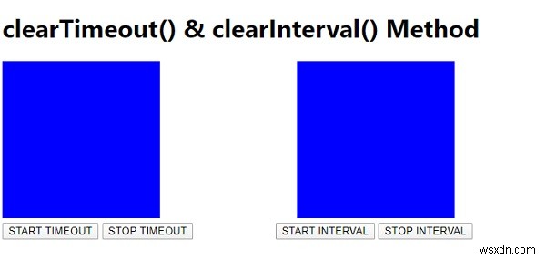 JavaScript clearTimeout() 및 clearInterval() 메서드 