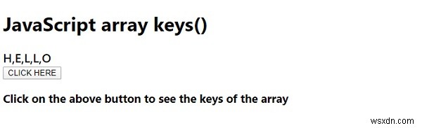 JavaScript array.keys() 메서드 