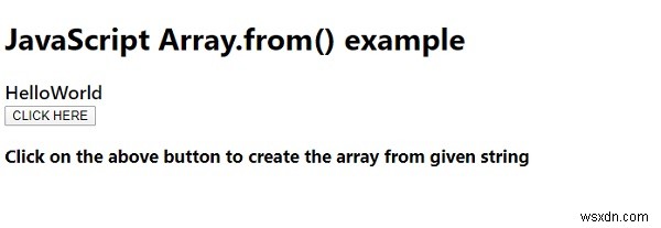 JavaScript Array.from() 메서드 