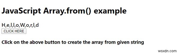 JavaScript Array.from() 메서드 