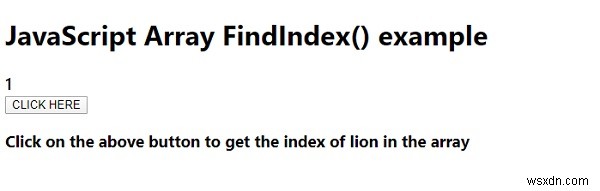 JavaScript의 배열 findIndex() 함수 