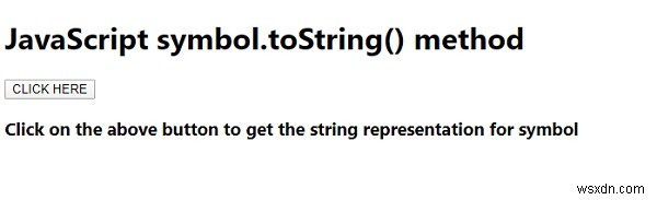 자바스크립트 symbol.toString() 