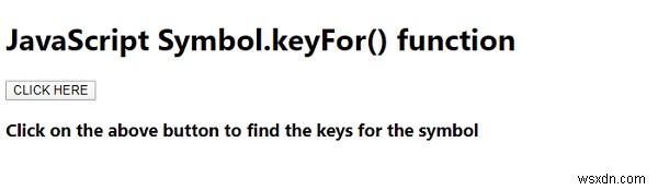 JavaScript Symbol.keyFor() 함수 