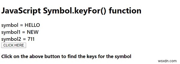 JavaScript Symbol.keyFor() 함수 