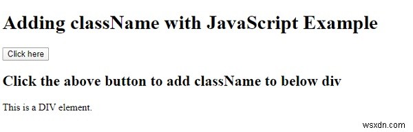 JavaScript로 요소에 클래스 이름을 추가하는 방법은 무엇입니까? 