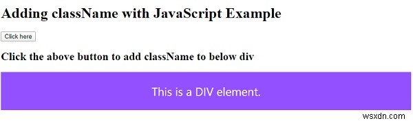 JavaScript를 사용하여 요소에서 클래스 이름 추가 및 제거 간에 전환하는 방법은 무엇입니까? 