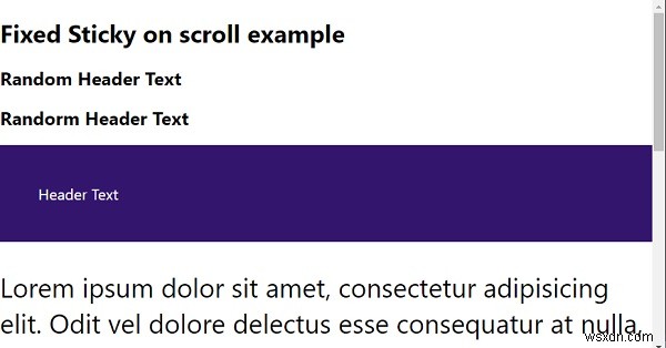 CSS 및 JavaScript를 사용하여 스크롤 시 고정/고정 헤더를 만드는 방법은 무엇입니까? 