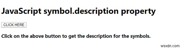 JavaScript의 symbol.description 속성 