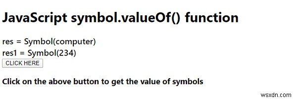 JavaScript symbol.valueOf() 함수 