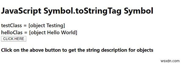 JavaScript Symbol.toStringTag 기호 