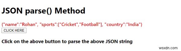 JavaScript JSON parse() 메서드 