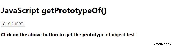 예제가 있는 JavaScript getPrototypeOf 