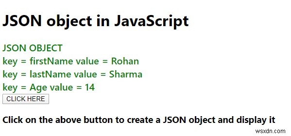 JavaScript에서 JSON 객체를 만드는 방법은 무엇입니까? 예를 들어 설명하십시오. 