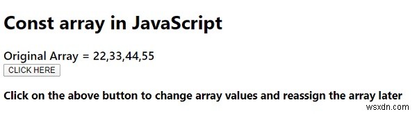 JavaScript에서 상수 배열을 만드는 방법은 무엇입니까? 값을 변경할 수 있습니까? 설명. 