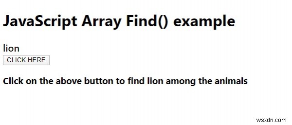 JavaScript의 Array.prototype.find() 메서드. 