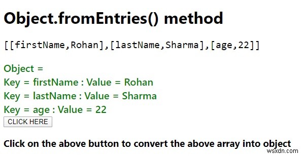 JavaScript의 Object.fromEntries() 메서드. 