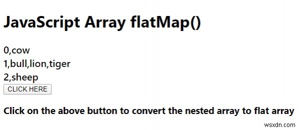 JavaScript의 array.flatmap() 메서드. 