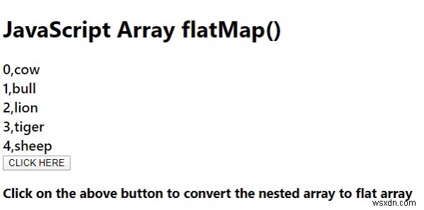 JavaScript의 array.flatmap() 메서드. 