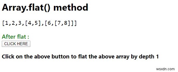 JavaScript의 Array.flat() 메서드. 