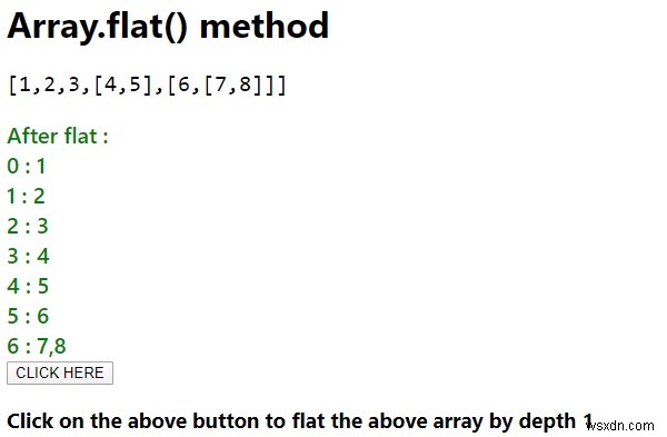 JavaScript의 Array.flat() 메서드. 