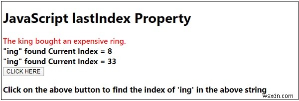 JavaScript의 lastIndex 속성 