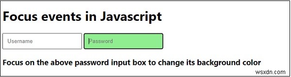 JavaScript에서 포커스 이벤트를 설명합니다. 