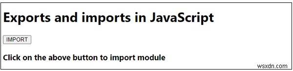 JavaScript의 내보내기 및 가져오기 