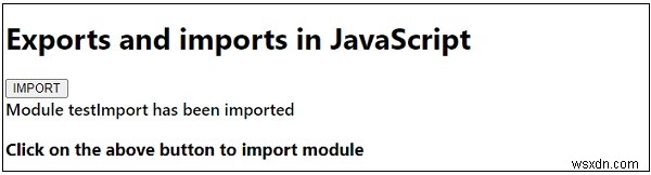 JavaScript의 내보내기 및 가져오기 