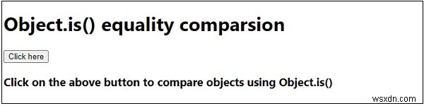 같음 비교 JavaScript의 object.is() 