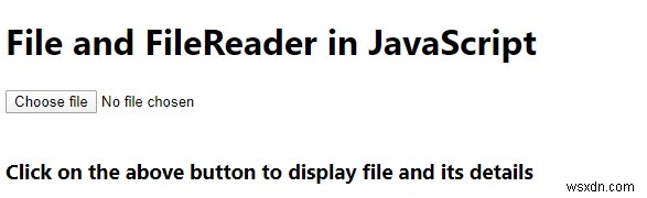 JavaScript의 파일 및 FileReader? 