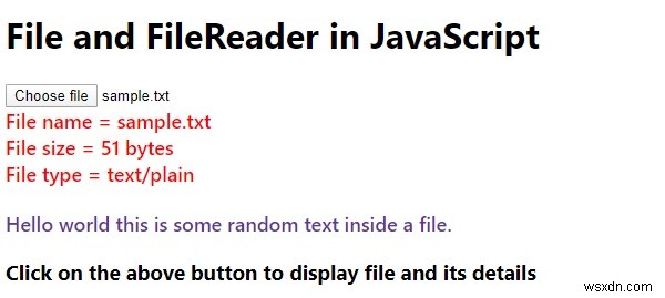 JavaScript의 파일 및 FileReader? 