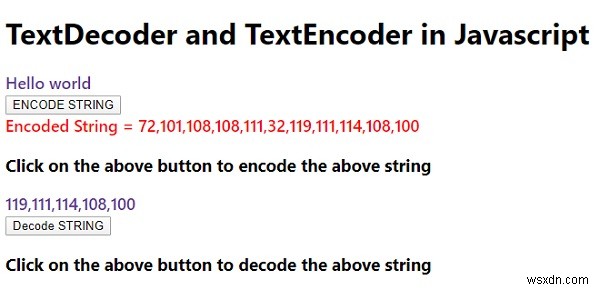 Javascript의 TextDecoder 및 TextEncoder? 