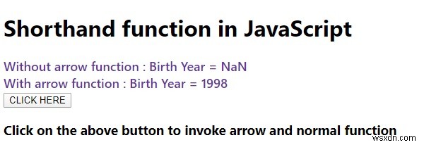 JavaScript의 약식 함수를 설명하시겠습니까? 