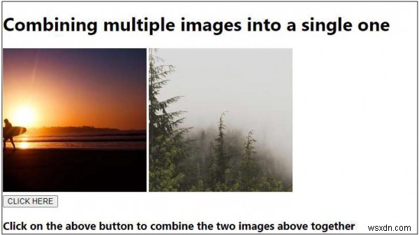 JavaScript를 사용하여 여러 이미지를 단일 이미지로 결합 