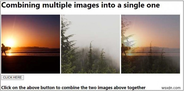 JavaScript를 사용하여 여러 이미지를 단일 이미지로 결합 