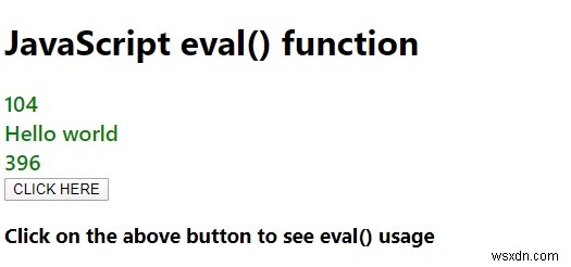 JavaScript eval() 함수를 사용하는 동안 따라야 할 규칙을 설명합니다. 