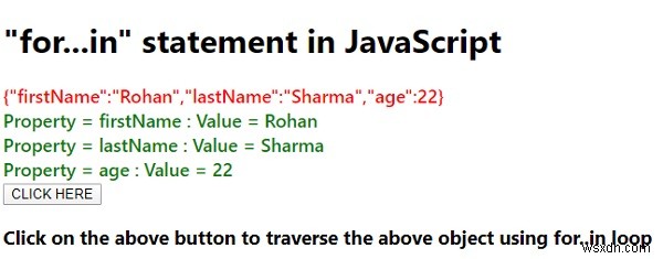 JavaScript에서 for...in 문을 설명하시겠습니까? 