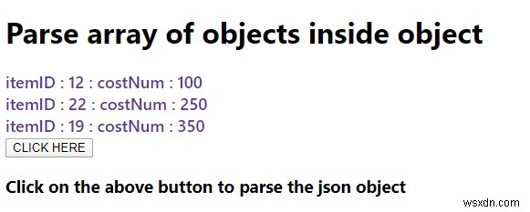 JavaScript를 사용하여 map 또는 forEach를 사용하여 개체 내부의 개체 배열을 구문 분석하시겠습니까? 