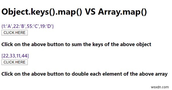 JavaScript의 Object.keys().map() VS Array.map() 