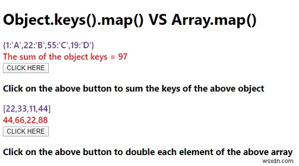 JavaScript의 Object.keys().map() VS Array.map() 