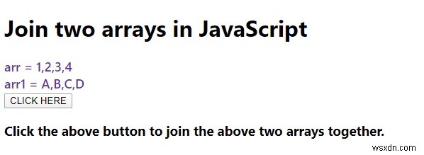 JavaScript에서 두 개의 배열을 결합하는 방법은 무엇입니까? 