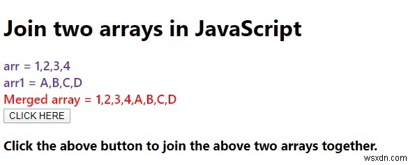 JavaScript에서 두 개의 배열을 결합하는 방법은 무엇입니까? 