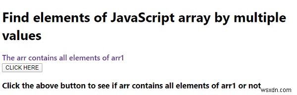 여러 값으로 JavaScript 배열의 요소를 찾는 방법은 무엇입니까? 