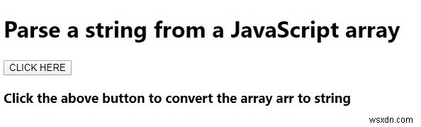 JavaScript 배열에서 문자열을 구문 분석하는 방법은 무엇입니까? 