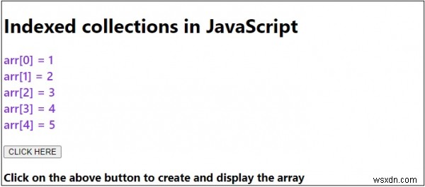 JavaScript의 인덱싱된 컬렉션 