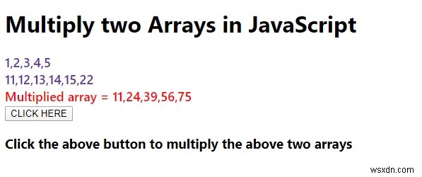 JavaScript에서 두 개의 배열을 곱하는 방법은 무엇입니까? 