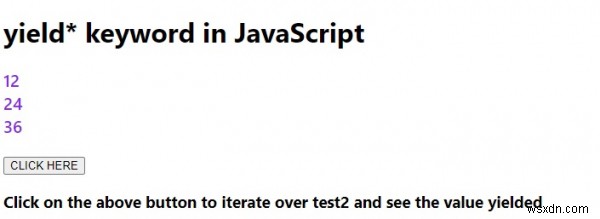 JavaScript의 yield* 표현식/키워드. 