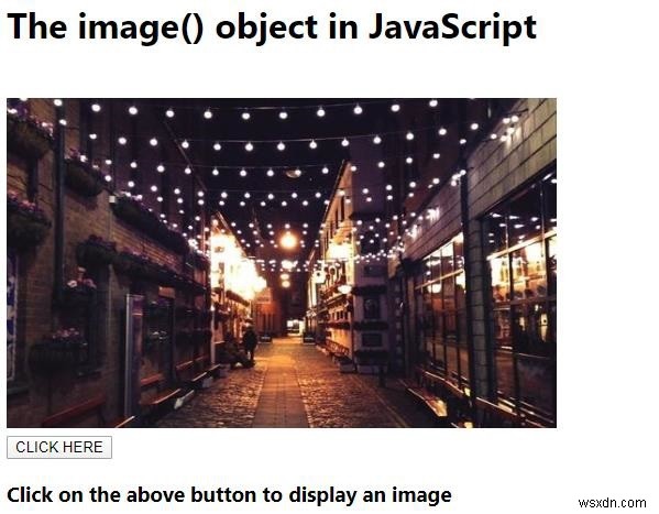 JavaScript의 image() 객체. 